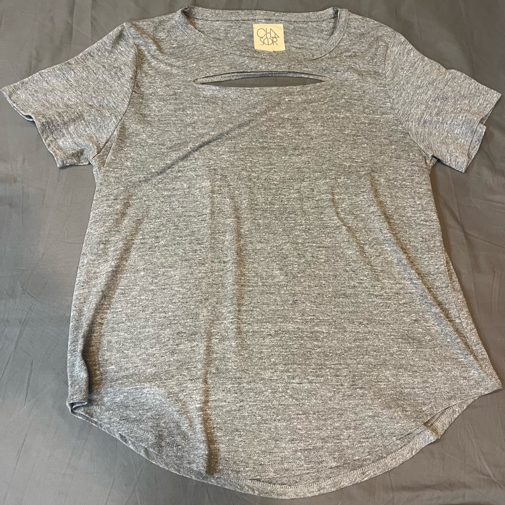 #40 CHASER Cut Out Gray Tee Size L